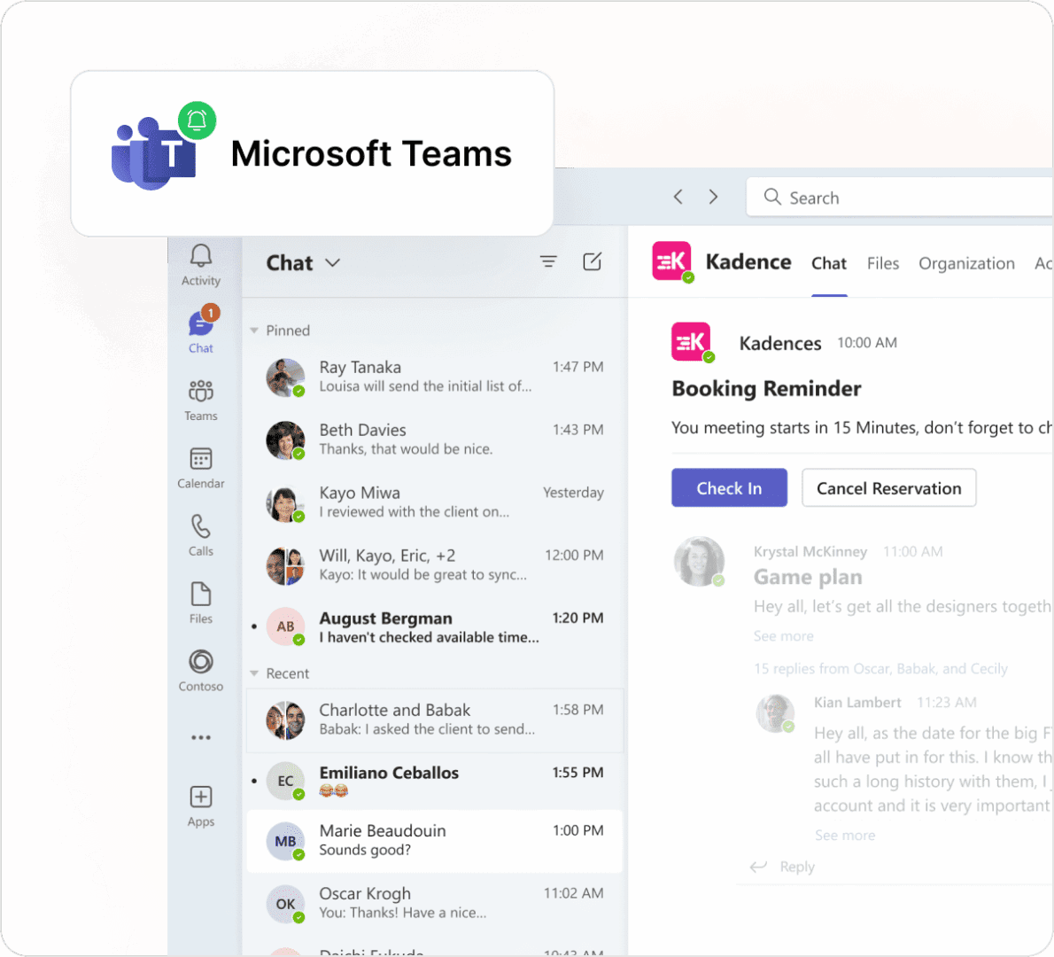 Check into your spaces easily within Microsoft Teams Desk Booking Integration