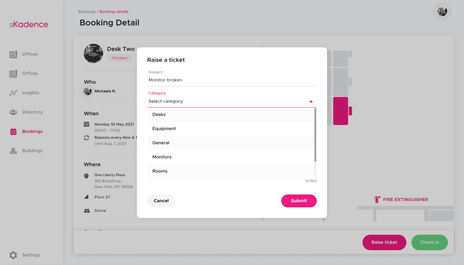 Use the Kadence Hybrid Operating Platform to raise tickets so you can store them in one place