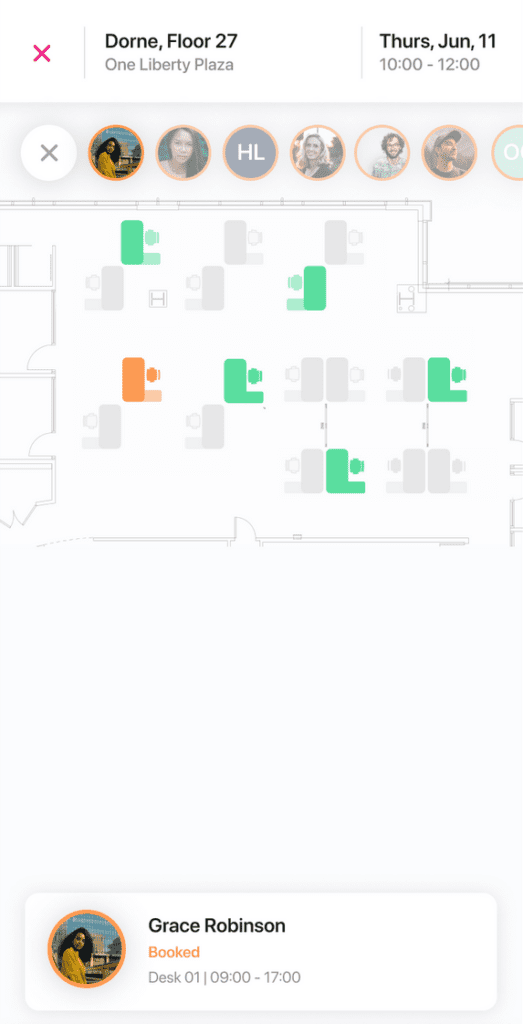 Find your colleagues on office floor plan