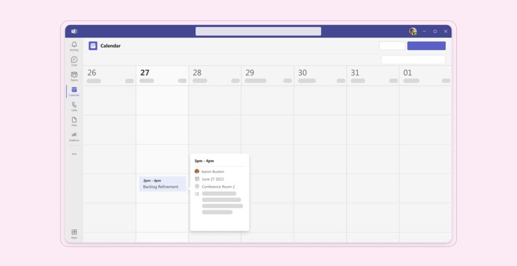 Desk booking for microsoft teams kadence