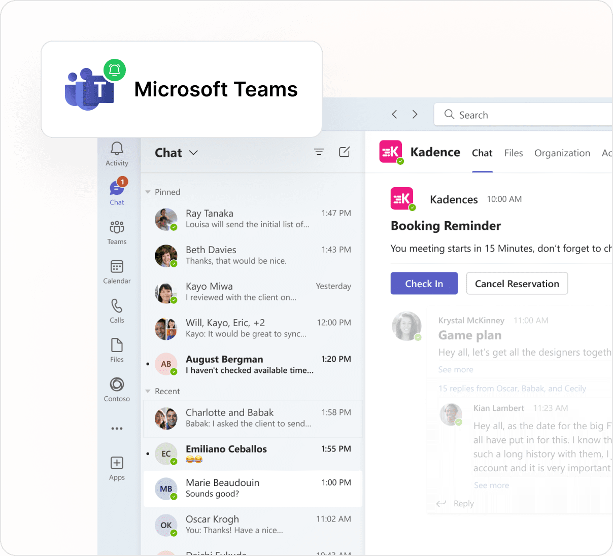 Check into your spaces easily within Microsoft Teams Desk Booking Integration