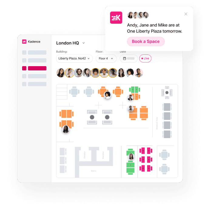 Team coordination software layout
