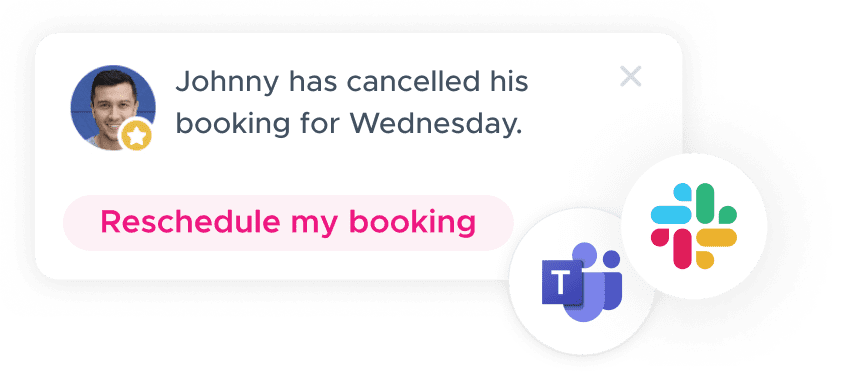 Smart Suggestions let you know when a teammate has cancelled their booking so you can reschedule