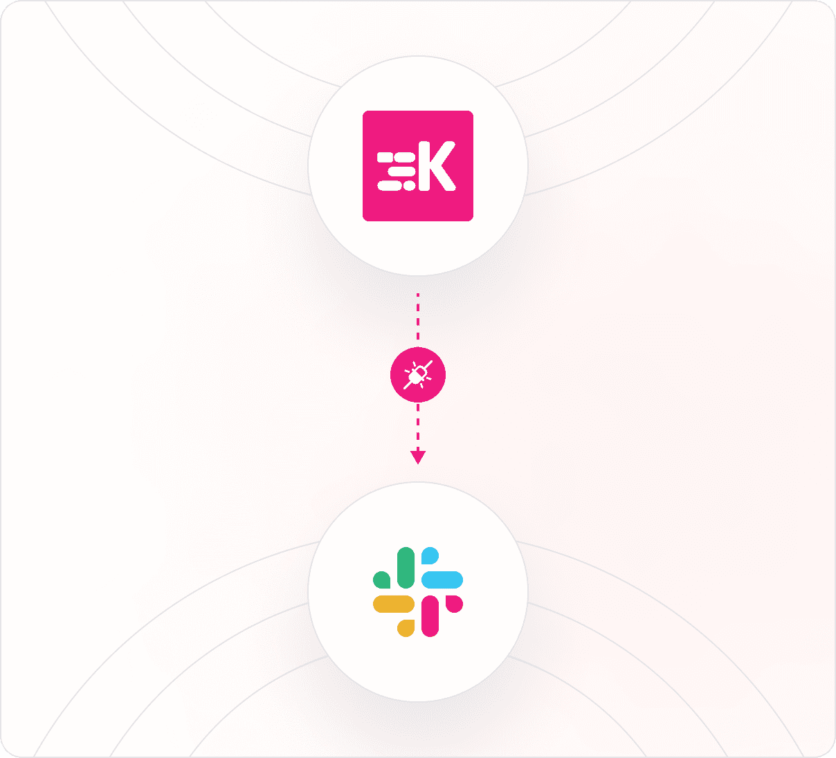 This is an image of a Kadence logo and a Slack logo