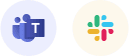 These are logos of Microsoft Teams and Slack
