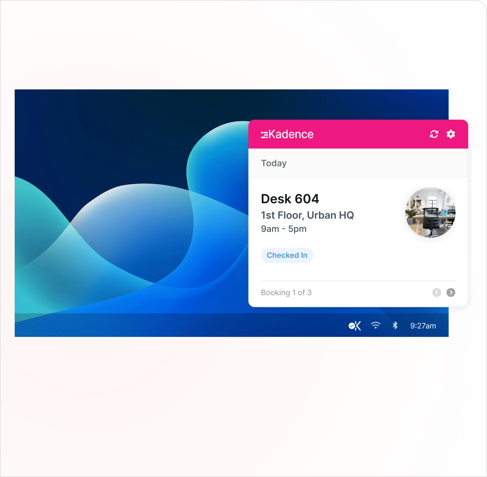 The Kadence Agent modal on Desktop