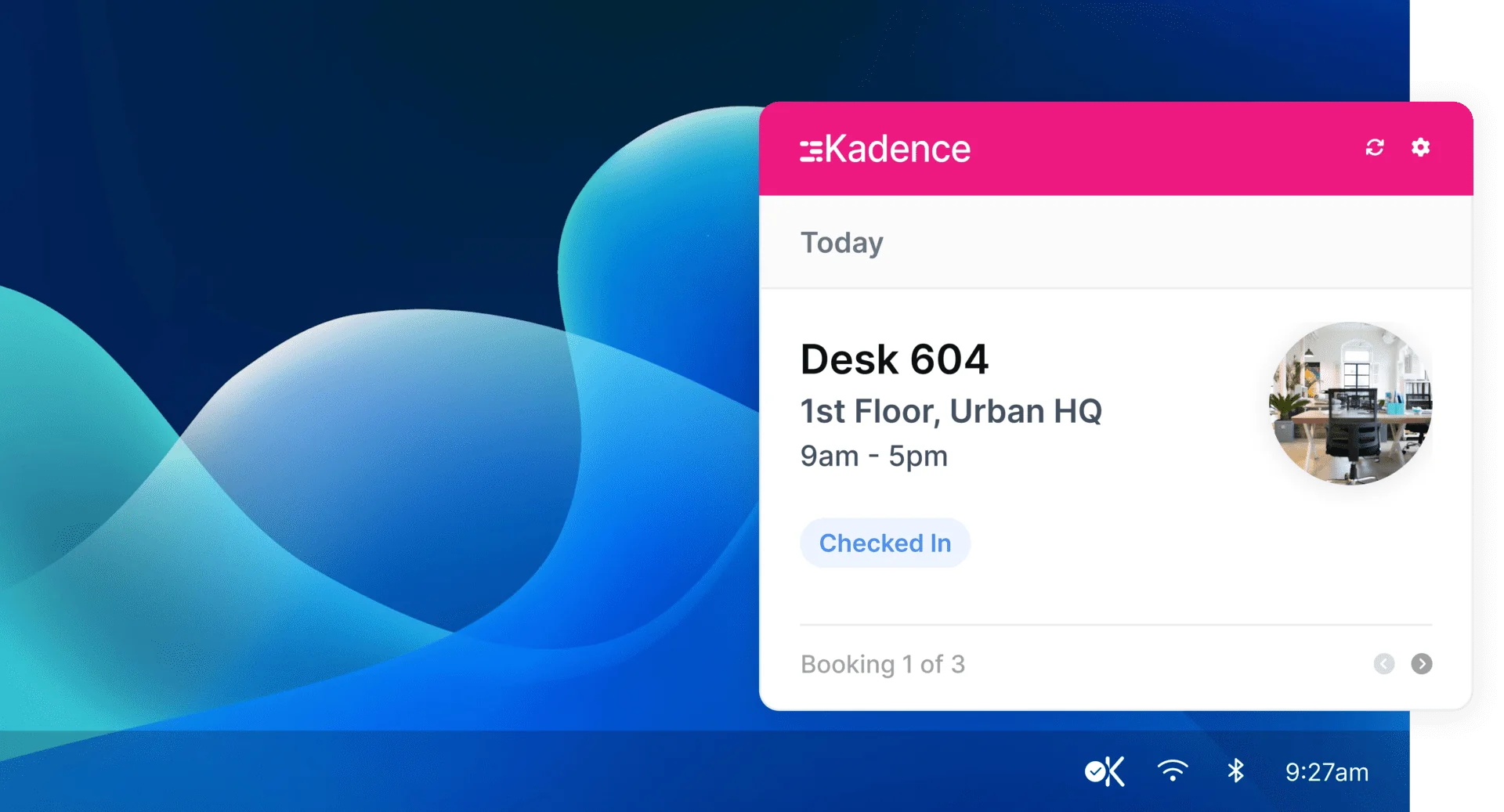 The Kadence Agent modal on Desktop