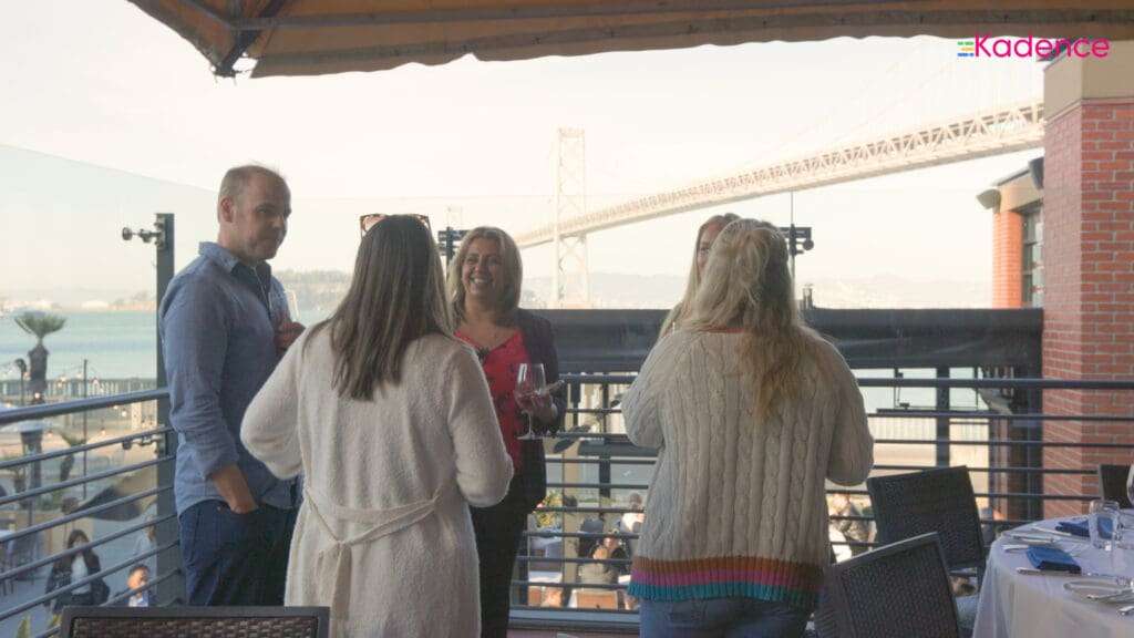 The Kadence team hosting a dinner in San Francisco