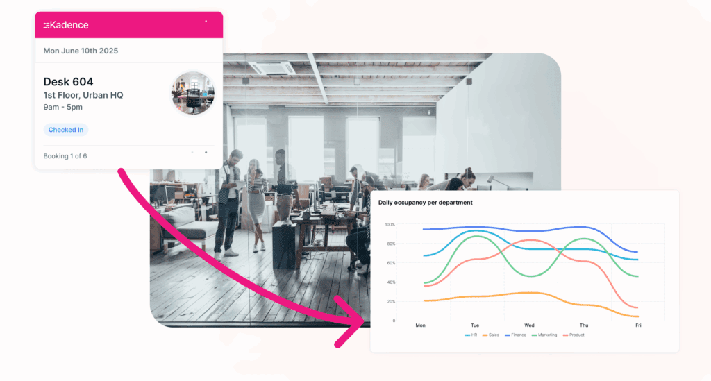 A stylized design to show how check-in data results in accurate insights.